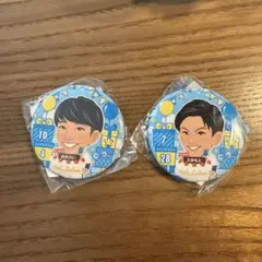 ベイスターズ　ガチャ　缶バッジ　バースデー　渡会隆輝選手　坂本裕哉選手