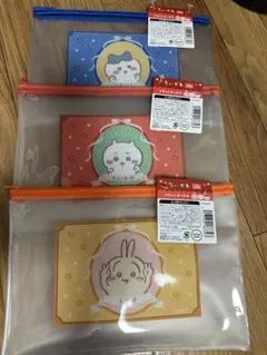 ちいかわ　キャンドゥ　フラットポーチ2 ちいかわ　ハチワレ　うさぎ　3種セット