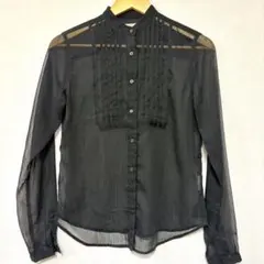 超レア　✨美品　Ralph Lauren ラルフローレンシースルー黒長袖シャツのサムネイル