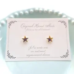 小さい 星 ピアス サージカルステンレス ハンドメイド スター