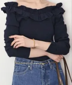 SLOBE IENA スローブイエナ フリルドッキングリブカットソーのサムネイル