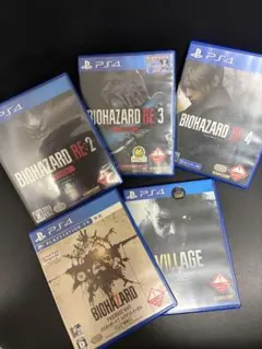 【PS4】バイオハザード 5点セット-RE2/RE3/RE4/7/ヴィレッジ