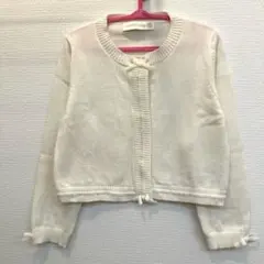 キャサリンコテージ　ホワイトリボン付きカーディガン