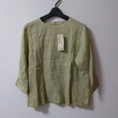 ぶり様専用です。無印良品 未使用オーガニック洗いざらしリネン 7分袖ブラウス