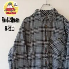 USA古着 Field＆Stream　ネルシャツ　S相当 グレー　グリーン