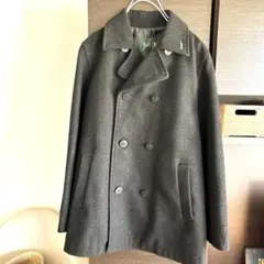 イーストボーイ ピーコート ブラック ウール90% 11号 ダブルブレスト