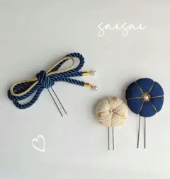 ちりめん髪飾り　菊の花　梅の花　和装髪飾り　お祭り　髪飾り m2