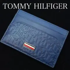 3127 トミーヒルフィガー レザーカードケース ロゴ パスケース