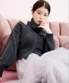 花*葵様 snidel スナイデル スパンコールニットカーディガン& ニットプル