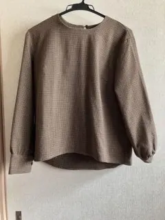 長袖チェックシャツレディース