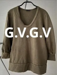 G.V.G.V. オリーブ ケミカルブリーチ加工　カットソーのサムネイル