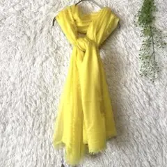 新品　DAMA collection カシミヤガーゼ ストール　イエロー