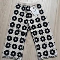 ZARA キッズ 花柄 クロシェ編み パンツ 104cmのサムネイル