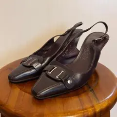 FERRAGAMO　ヒールストラップ付パンプス 26cm sh091