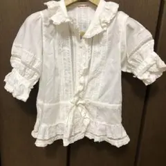 BABY PINK HOUSE ホワイトフリルシャツ