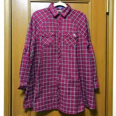 年内一掃sale!【美品】バーバリーブルーレーベル チェックシャツワンピ