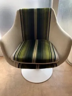 コスミックチェア グリーンストライプ Cosmic Chair シルバーX脚