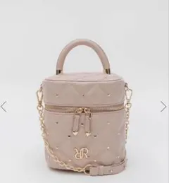 ランチハートスタッズ2WAYキルティングバニティバッグ