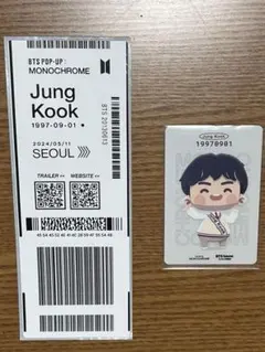 BTS ソウル ポップアップ MONOCHROME ジョングク 入場・購入特典