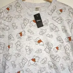 大きいサイズ3L　ディズニー　プーさん　総柄　半袖　Tシャツ