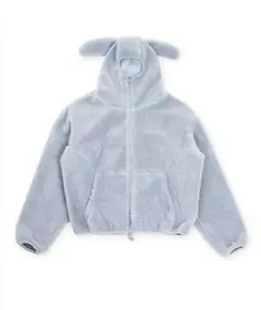 VANDYTHEPINK ANIMAL FLEECE ZIP-UP RABBIT