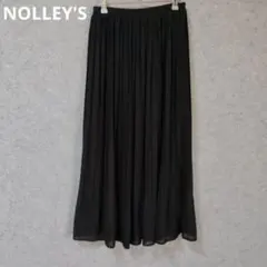NOLLEY'Sブラック プリーツロングスカートのサムネイル