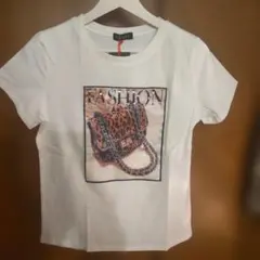 ファッション ヒョウ柄バッグ Tシャツ 半袖