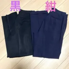 メンズ　スラックスパンツ　2点セット　紺色、黒色　まとめ売り　メンズパンツ