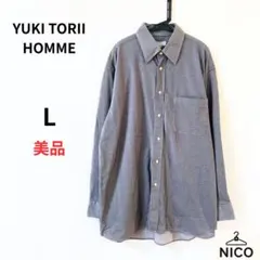 YUKI TORII HOMME 形態記憶 長袖シャツ　ビジネス　通勤　L