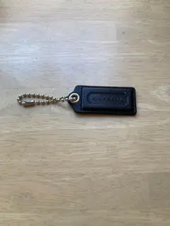 COACH ブラックレザー キーホルダー