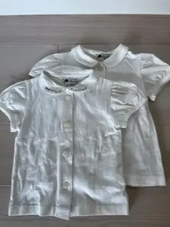 ホワイト半袖シャツ 2枚セット