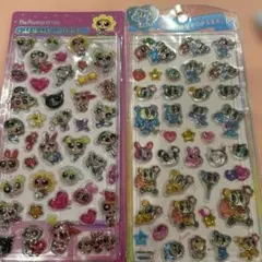 2枚セット　硬いシール　パワパフ　エンジェルブルー　うるちゅるシール