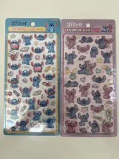 スティッチ ボンボンドロップシール 2枚セット