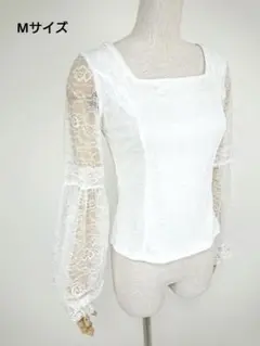 フラメンコ 白 ブラウス ホワイト トップス イベリア イベリア(IBERIA) フラメンコ白ブラウスXL