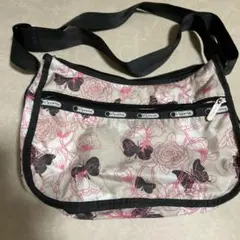 レスポ　フラワープリント ショルダーバッグ