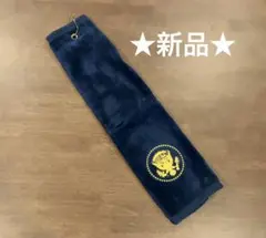 ★新品★ゴルフ　タオル　フック付　ネイビー エンブレム刺繍タオル　ホワイトハウス