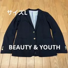 BEAUTY & YOUTH ブラック テーラードジャケット