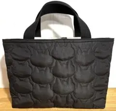 お散歩バッグ　ネコちゃんキルティング　ブラック