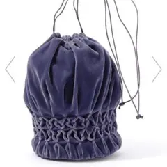 ベロア　巾着バッグ