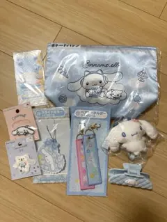 シナモロール トートバッグ ミラー マスコット クリップ キーホルダセット