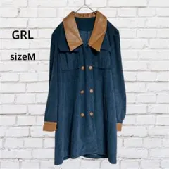 GRL グレイル 襟付き異素材コーデュロイワンピース Mサイズ