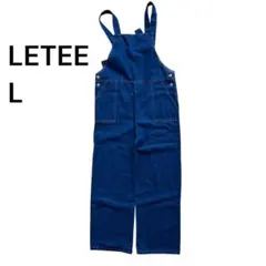 LETEE デニム オーバーオール L サロペット インディゴ オールインワン
