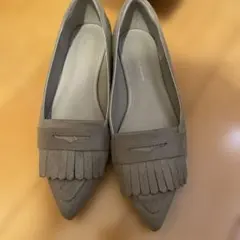 グリーンレーベルリラクシング　ポインテッド　キルト　フラットシューズ　撥水