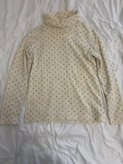 UNIQLO フリース タートルネック ドット柄 Mサイズ