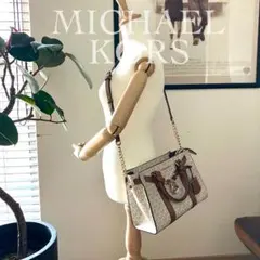 美品マイケルコース PVC ハンドバッグ 2wayヌーボーハミルトン サッチェル