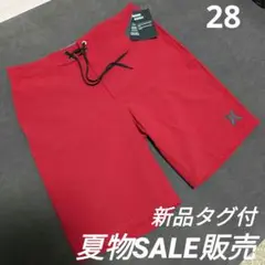 28 Hurley メンズ 水着 レッド 新品未使用タグ付き　ハーレー