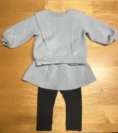 水色　女の子　セットアップ　スカッツ　トレーナー