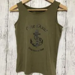any FAM タンクトップ　カーキ　Mのサムネイル