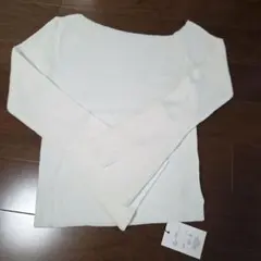 お値下げ！グレイル　GRL ホワイト リブニットセーター Lサイズ