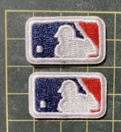 MLB チーム　アイロン　刺繍ワッペン　 MLB ロゴ　小2枚